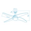 Ceiling Fan with Light EDM 33806 Caspio White 60 W