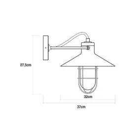Sieninis apšvietimas EDM 32103 Juoda 60 W