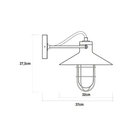 Sieninis apšvietimas EDM 32103 Juoda 60 W