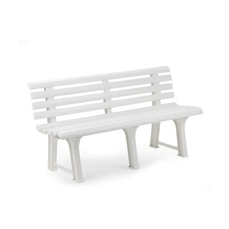 Bench with backrest IPAE Progarden ORCHIDEA White polypropylene (145 x 49 x 74 cm)