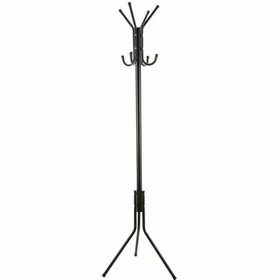 Takkiteline 8 Hangers Musta Alumiini (172 x 48 cm)