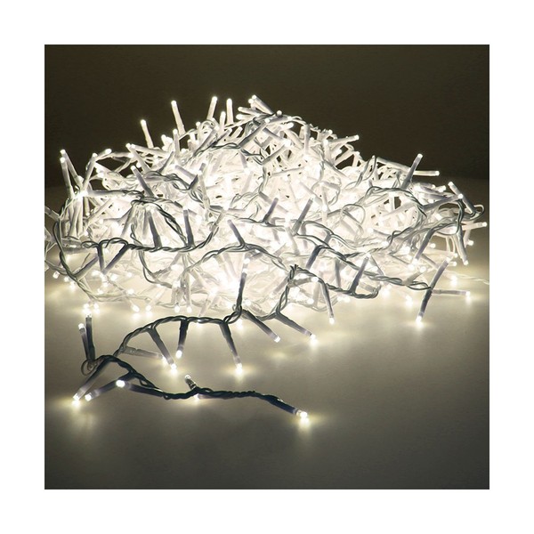Wreath of LED Lights Lumineo Warm light Soft green 11 m 14 m 16 m