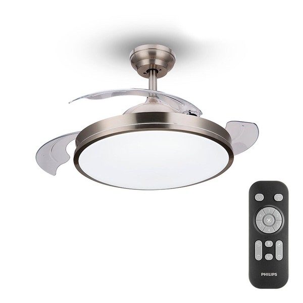 Kattotuuletin valolla Philips Atlas 35 W 28 W 4500 Lm nikkeli (2700 K)