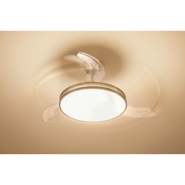 Plafondventilator met licht Philips Atlas 35 W 28 W 4500 Lm niķelis (2700 K)