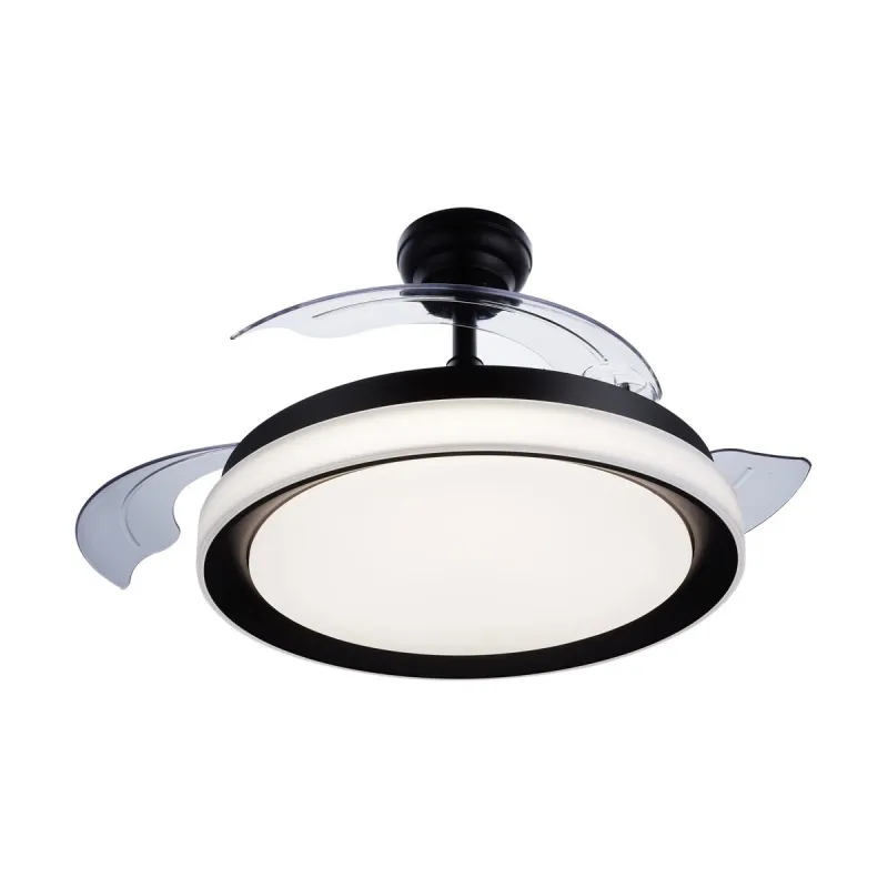 Plafondventilator met licht Philips Atlas Melns 35 W 28 W 4500 Lm (2700 K)