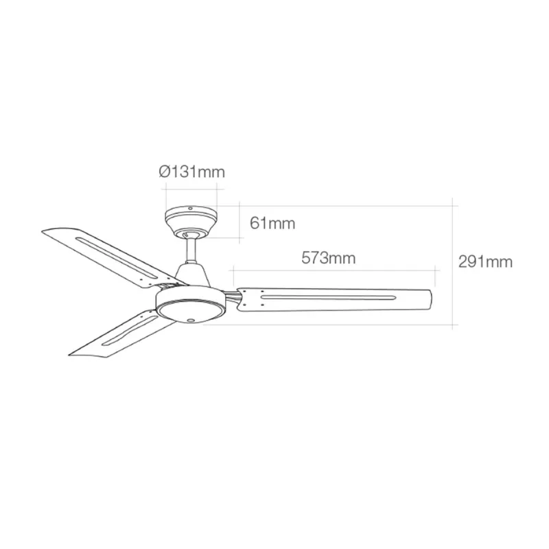 Lubinis ventiliatorius EDM 33981 Balta 60 W Ø 140 cm industrinis