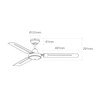 Ceiling Fan EDM 33982 White 60 W Ø 120 cm Mini industrial