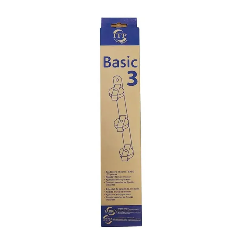 Сушилка Tarrés Basic 3 шкивы Белый стена 37 x 5 x 5 cm