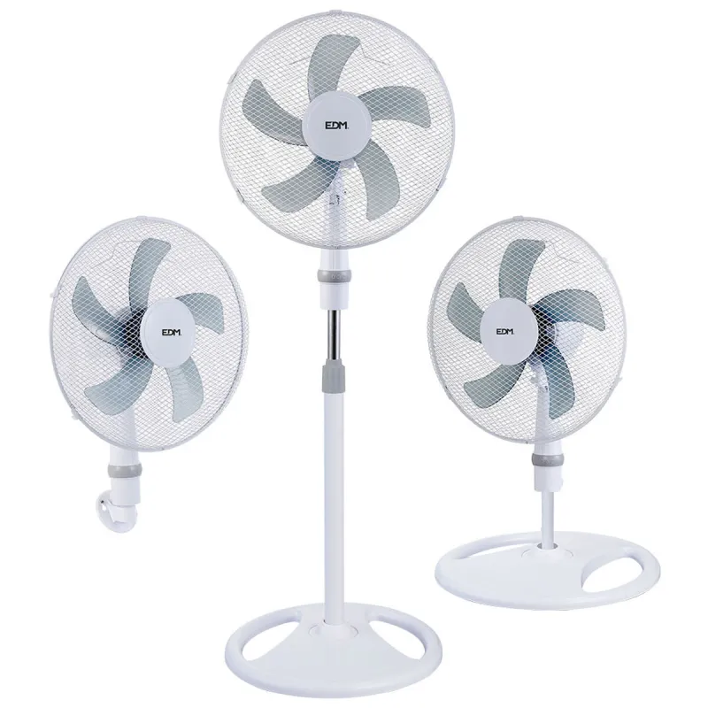 Pastatomas ventiliatorius EDM 33530 Balta 45 W 3 viename