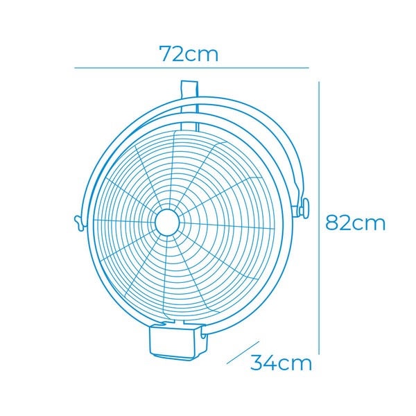 Fan Wall EDM 33520 Black 120 W industrial Ceiling