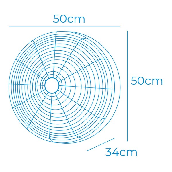 Fan Wall EDM 33521 Black 100 W Ø 45 cm