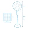 Staande ventilator EDM 33523 Balts 25 W Solārais