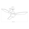 Ceiling Fan with Light EDM 33819 Báltico 20 W 2190 Lm