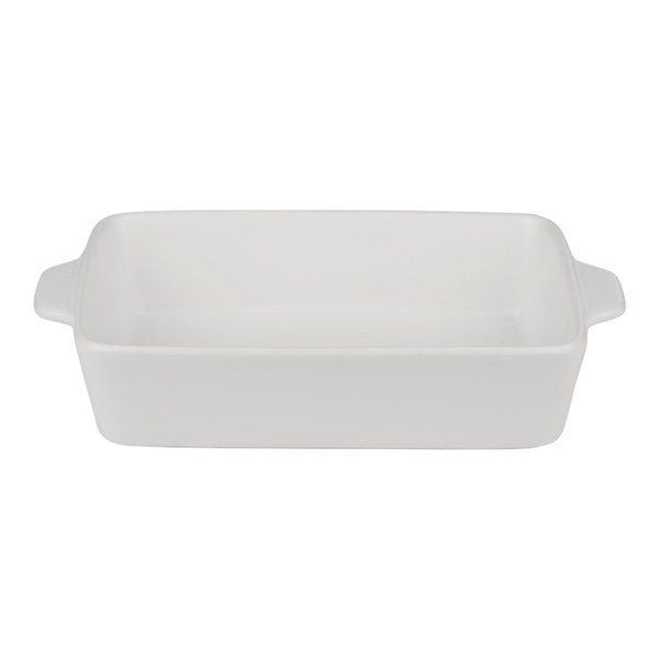 Alpina - Ceramic rectangular ovenproof dish 28x18x6 cm (white)