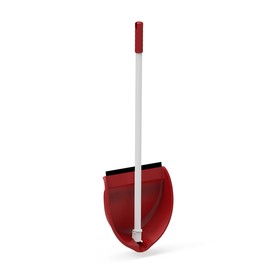 Dustpan Plastiken White Red Plastic Foldable