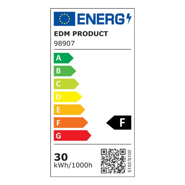LED lamp EDM 98907 Leaf 30 W 200 W E27 3000 lm 35 x 11,2 cm Multi-directional (6500 K)