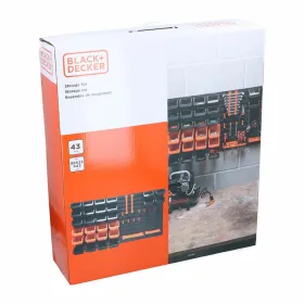 Plaukti Black & Decker Melns 98 X 23 X 43 CM Plastmasa 43 Daudzums