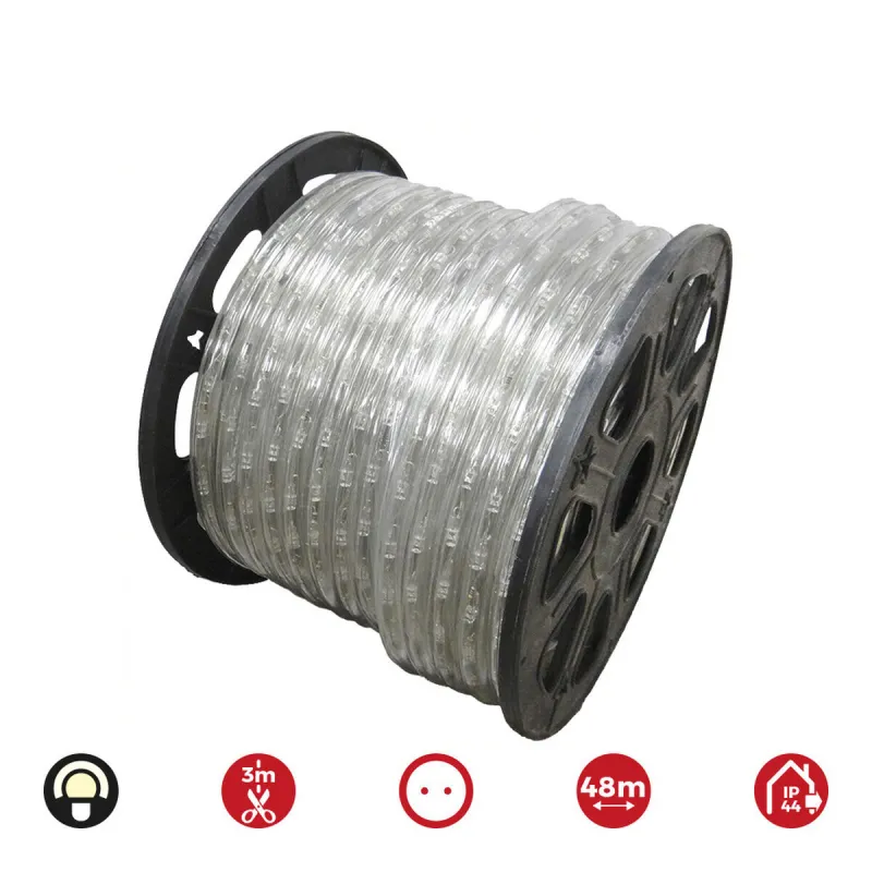 Šļūtene LED EDM 72711 Flexiled Silts balts