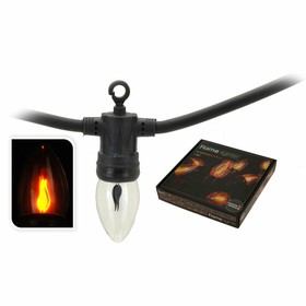LED-valokranssi Lifetime 5,1 m 1,5 m Musta Liekki-efekti