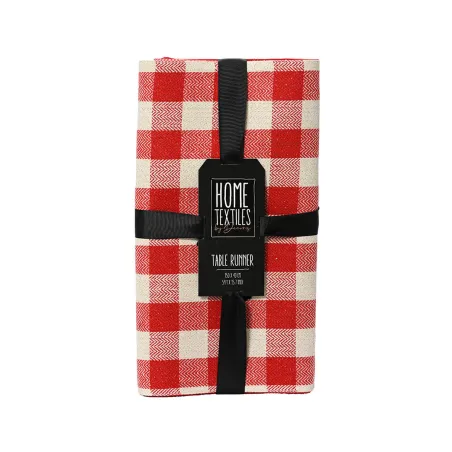 Table Runner Lifetime White Red 100% cotton 30 x 150 cm Christmas Frames