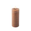 LED Candle Lumineo Brown Ø 7 x 19 cm Flame effect (AAA)
