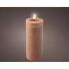 LED Candle Lumineo Brown Ø 7 x 19 cm Flame effect (AAA)