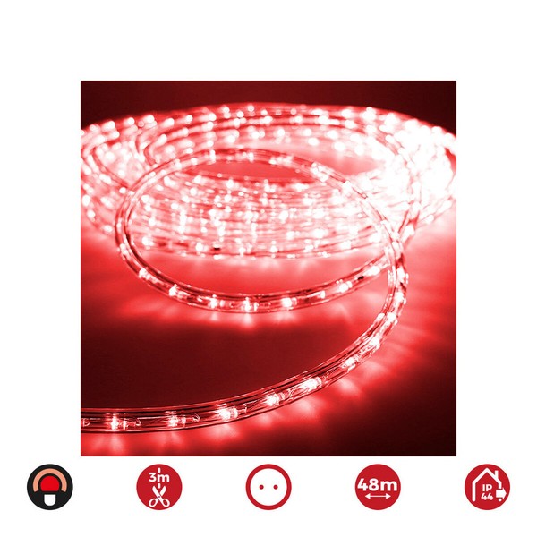 Šļūtene LED EDM 72706 flexiLED Sarkans 2 ceļi