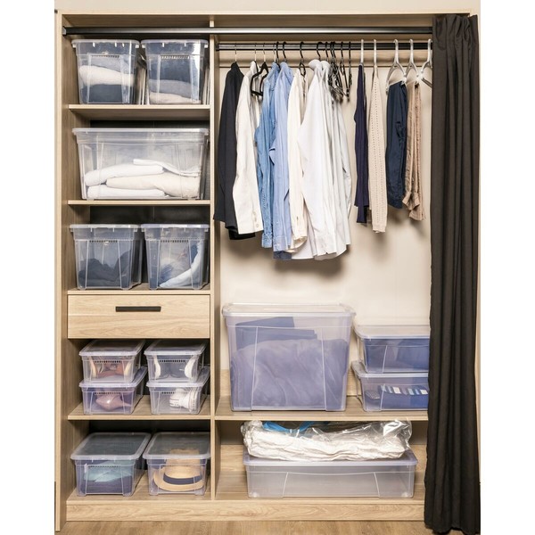 Tvertnes konteiners Mondex space box 4 h 34,5l Caurspīdīgs polipropilēns 34,5 L 42 x 35 x 33 cm