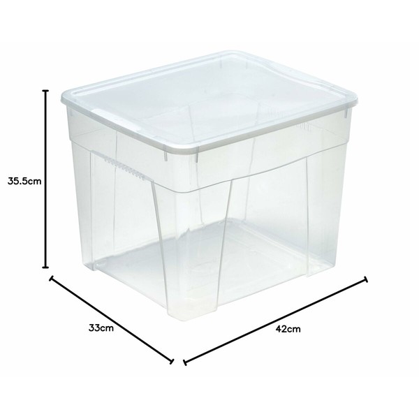 Контейнерное ведро Mondex space box 4 h 34,5l Прозрачный полипропилен 34,5 L 42 x 35 x 33 cm