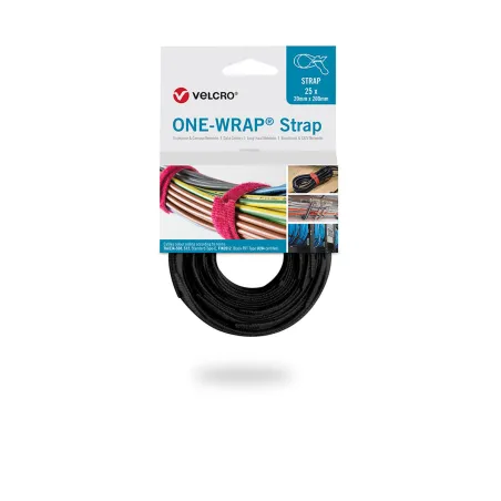 Velcro Cable Ties Velcro One-Wrap Strap White 20 x 200 mm 2 x 20 cm (25 Units)