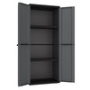 Kaappi Terry j-base 268 Tumman harmaa polypropeeni 68 x 37,5 x 163,5 cm