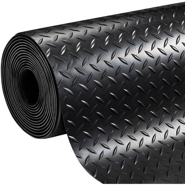 Roll of Anti-Slip Material Exma Musta Luonnonkumi 1 x 10 m Timantti
