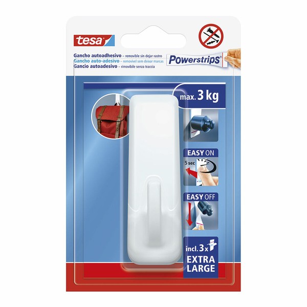 Hook for hanging up TESA Powerstrips XL Self-adhesives