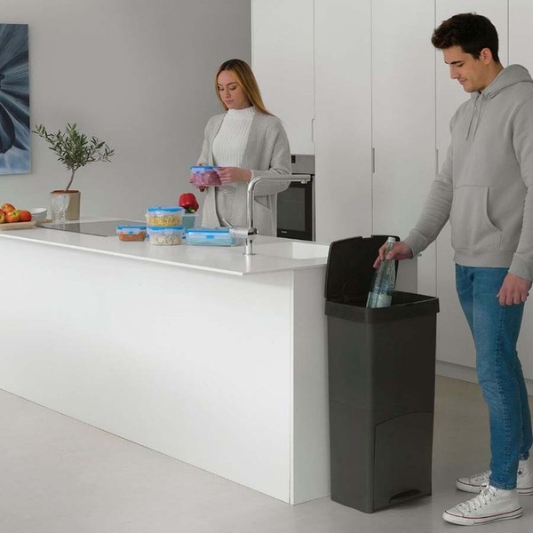 Мусорное ведро для сортировки SP Berner Антрацитный 10 L 30 L x 2 Пластик 3 Отделения (1 штук)