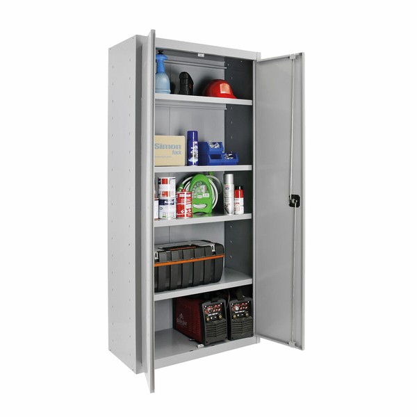 Cupboard Simon Rack Grey Metal 80 x 40 x 180 cm