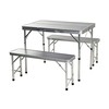 Galda komplekts ar 2 krēsliem Redcliffs 90 x 60 x 70 cm Pelēks (3 Daudzums)