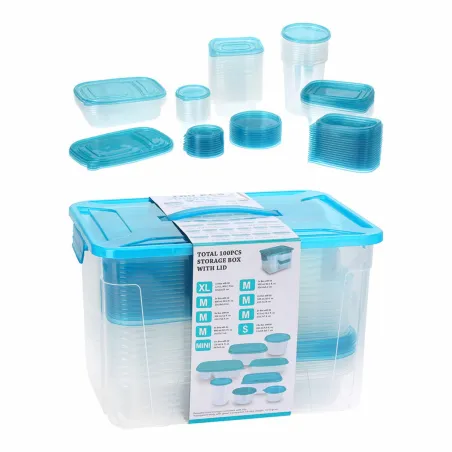 Storage boxes Lifetime Green Transparent Plastic With lid (50 Units)