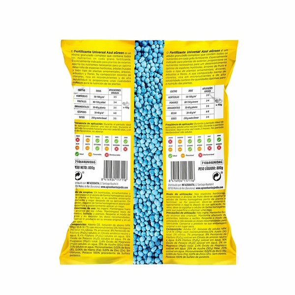 Kasvilannoite aGreen Universaali Hedelmäinen 800 g