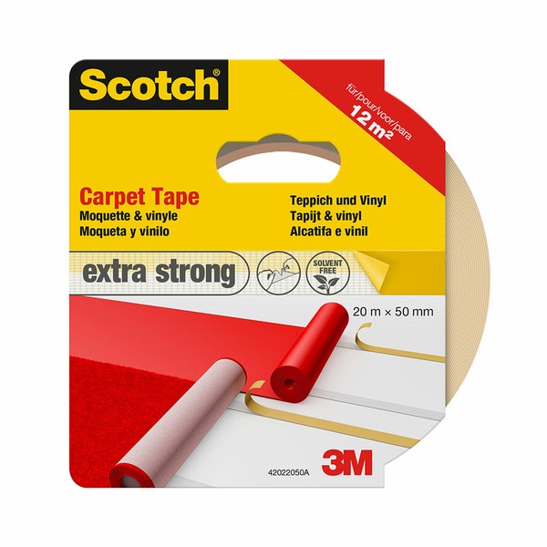 Kaksipuolinen teippi Scotch 20 m x 50 mm Matto
