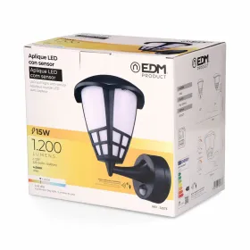 Seinävalo EDM 32573 Musta PVC F 1200 Lm 15 W (4000 K)