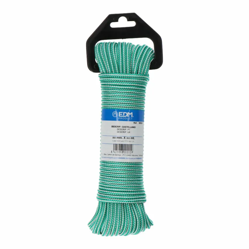 Skalbimo linija EDM 87912 Balta Žalia polipropileno 4,5 mm x 25 m Pynimas