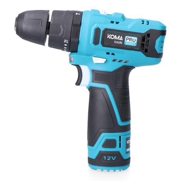 Drill and accessories set Koma Tools 12 V
