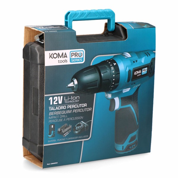 Drill and accessories set Koma Tools 12 V
