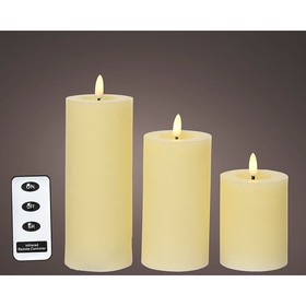 Candle Lumineo Cream Ø 7 x 19 cm