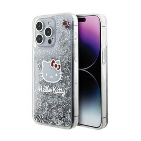 Hello Kitty Liquid Glitter Charms Kitty Head - iPhone 15 Pro Max Case (silver)