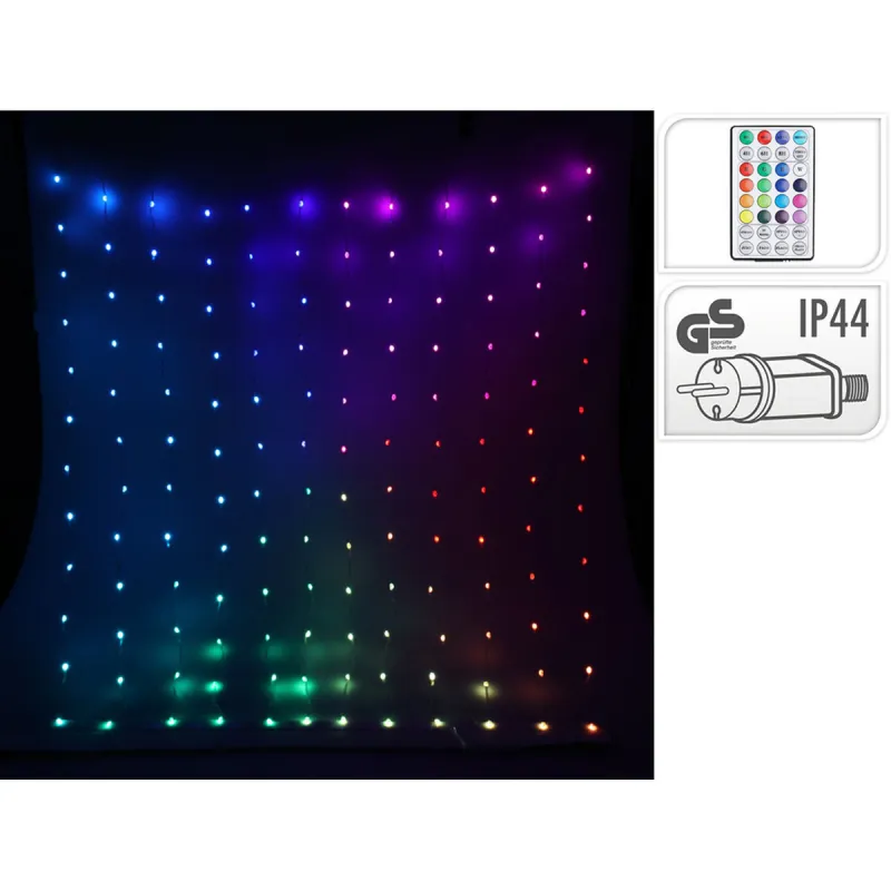 LED žibintai užuolaidoms BASIC & CO 10 W 2 x 2 m