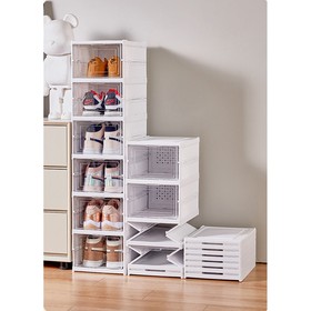 Shoe Rack Fulmo White Hard plastic 25,5 X 34,5 X 105 CM