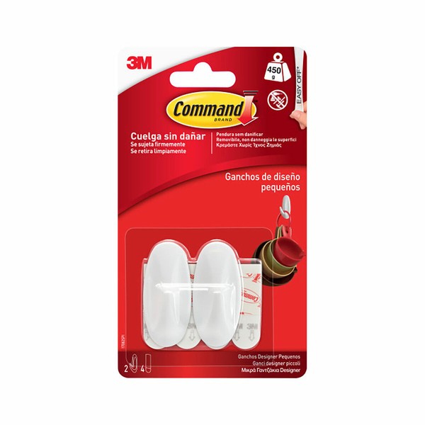 Āķis piekāršanai 3M 450 g Balts (2 gb.)
