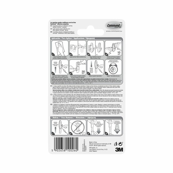 Hook for hanging up 3M 450 g White (2 Units)