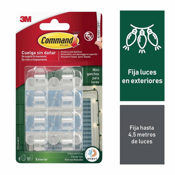 Hook for hanging up 3M Transparent Plastic (8 Units)